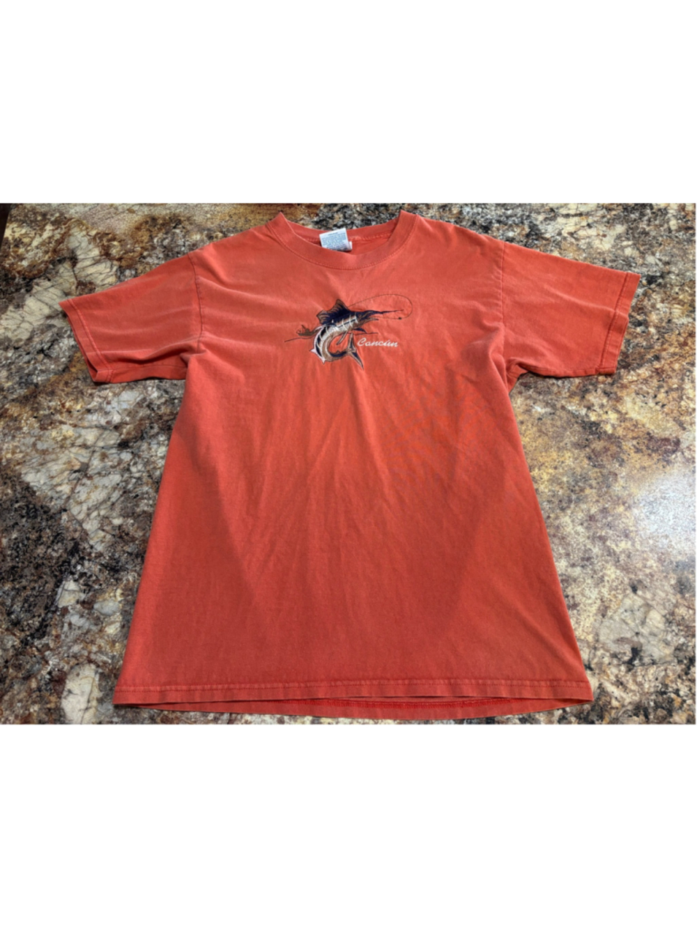 Vintage Yacht Club Cancun Marlin Embroidered T-Shirt